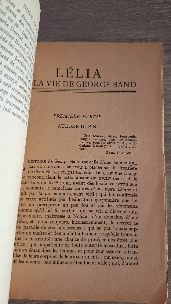 André Maurois - Lélia ou la vie de George Sand (première édition) - εξώφυλλο βιβλίου 3