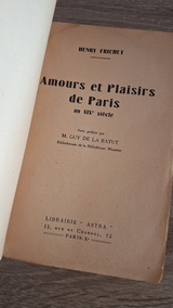 Henry Frichet- Amours & plaisirs de Paris au XIXe siècle - εξώφυλλο  2