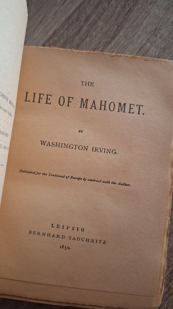 Irving Washington - The life of Mohamet (in one volume / ed. 1850) εξώφυλλο βιβλίου 2