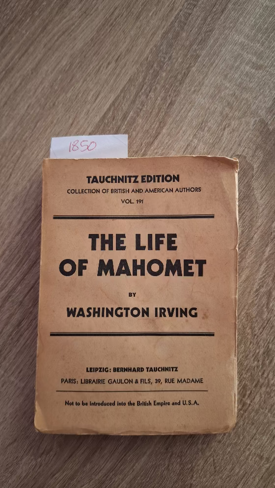 Irving Washington - The life of Mohamet (in one volume / ed. 1850) εξώφυλλο βιβλίου