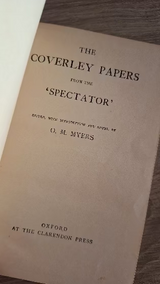 The Coverley Papers from The 'Spectator' (hardcover) - εξώφυλλο βιβλίου 4