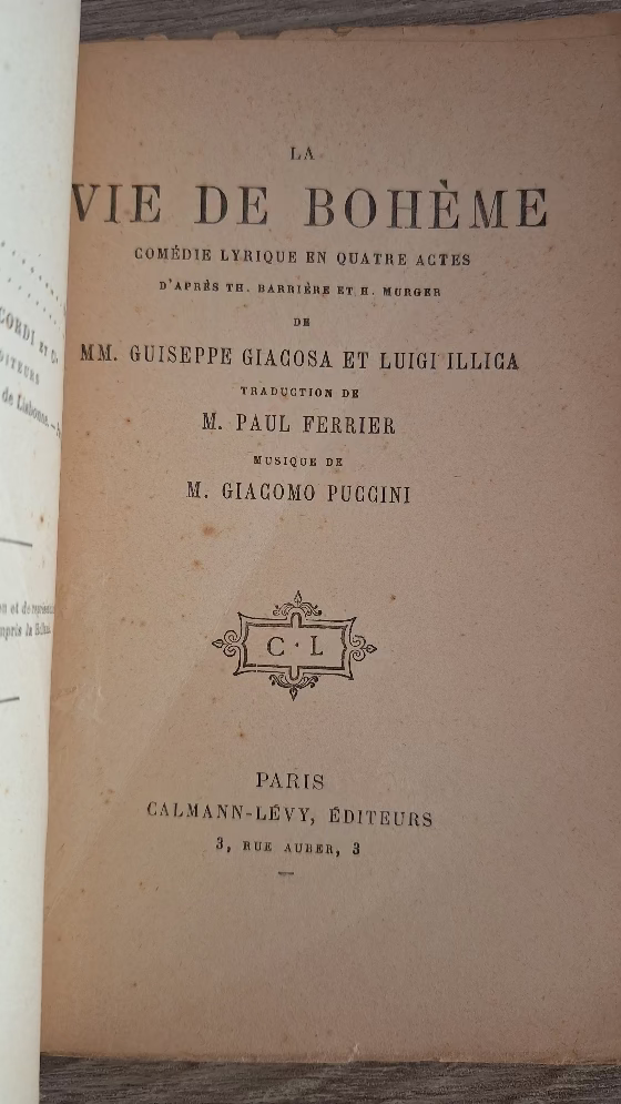 Th. Barrière, H. Murger - La vie de bohème (pièce en 5 actes, en prose) [1898] - εξώφυλλο βιβλίου 2