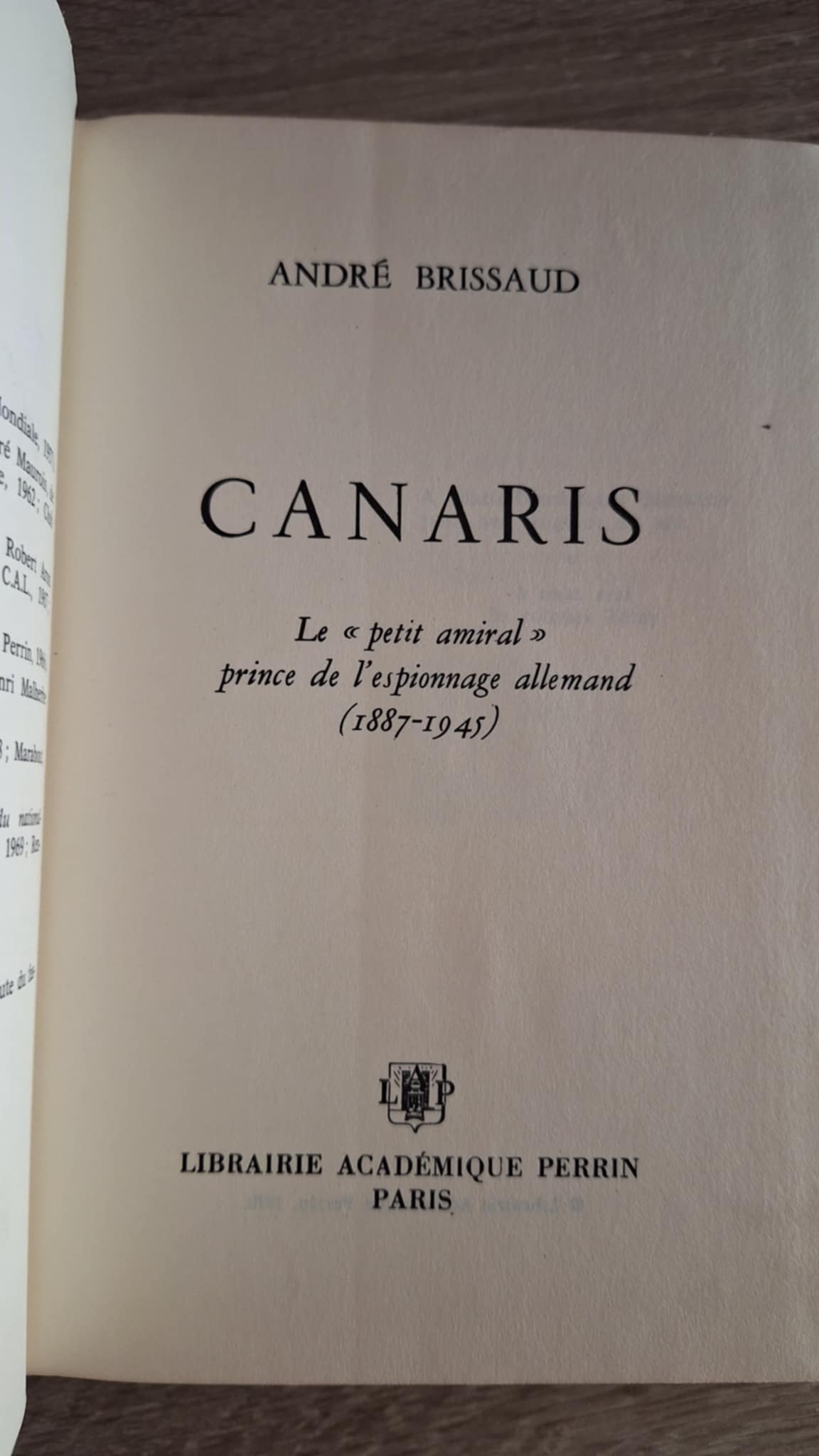 Andre Brissaud - Le "petit amiral", prince de l'espionnage allemand (1887–1945) - εξώφυλλο βιβλίου  3