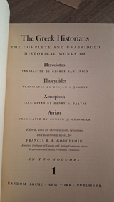 The Greek Historians: The Complete and Unabridged Historical Works of Herodotus/Thucydides/Xenophon/Arrian (in two volumes / ed. 1942) εξώφυλλο βιβλίου 3