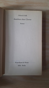 Heinrich Böll - Ansichten eines Clowns - εξώφυλλο βιβλίου 3