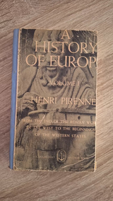 Henri Pirenne - A History of Europe (Vol. 1: From the End of the Roman World in the West to the Beginnings of the Western States) - εξώφυλλο βιβλίου
