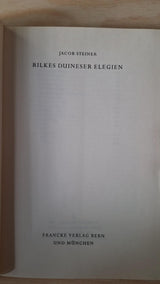 Jacob Steiner - Rilkes Duneser Elegien - εξώφυλλο βιβλίου 3