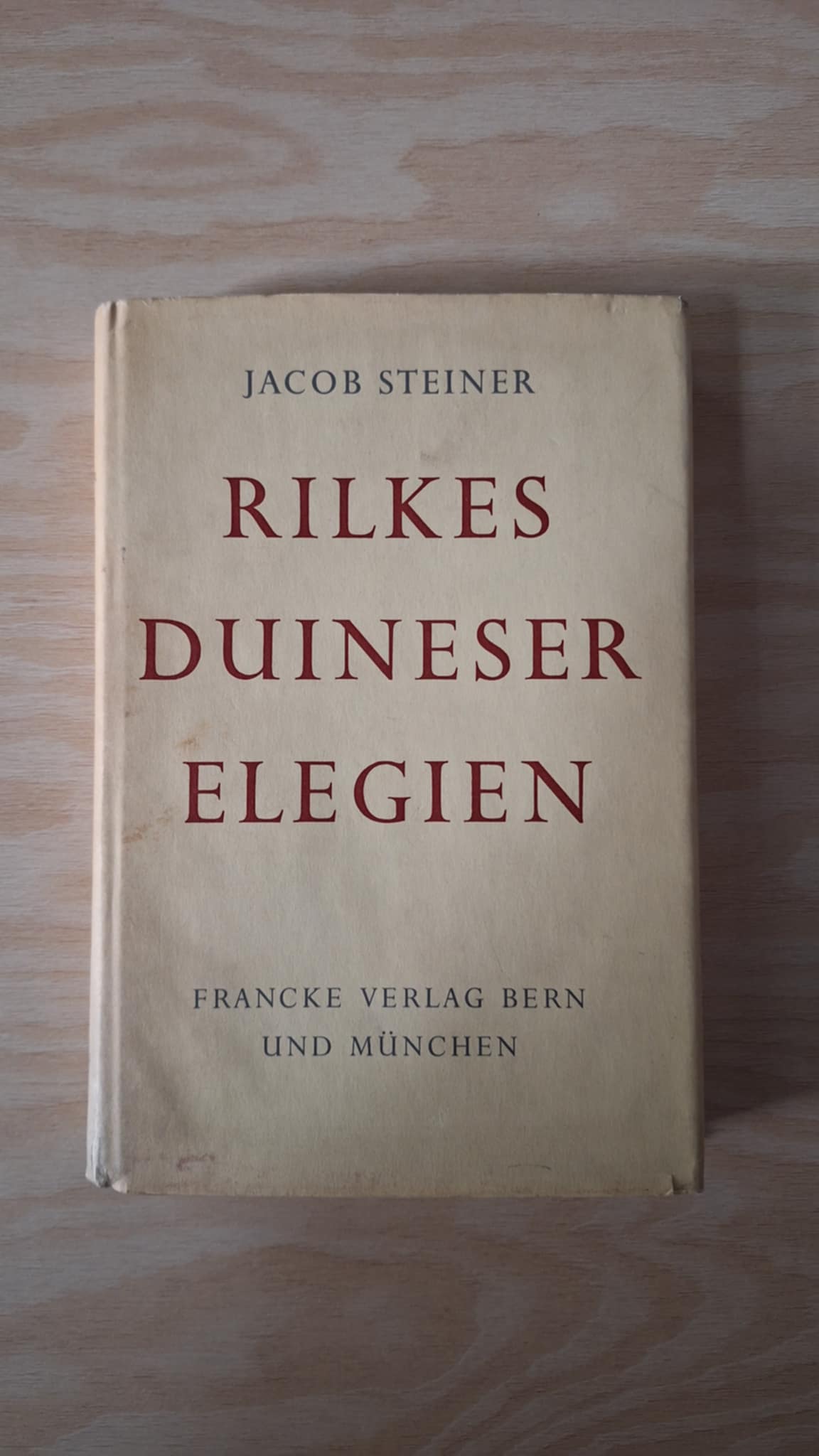 Jacob Steiner - Rilkes Duneser Elegien - εξώφυλλο βιβλίου