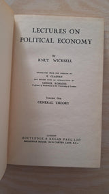 Knut Wicksell - Lectures on Political Economy [Volume I: General Theory] - εξώφυλλο βιβλίου 3