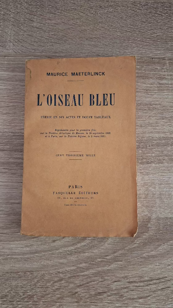 Maurice Maeterlinck - L'oiseau bleu: Féerie en six actes et douze tableaux (première édition, 1939) - εξώφυλλο βιβλίου