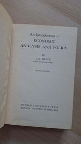 J.E. Meade - An Introduction to Economic Analysis and Policy εξώφυλλο βιβλίου 2