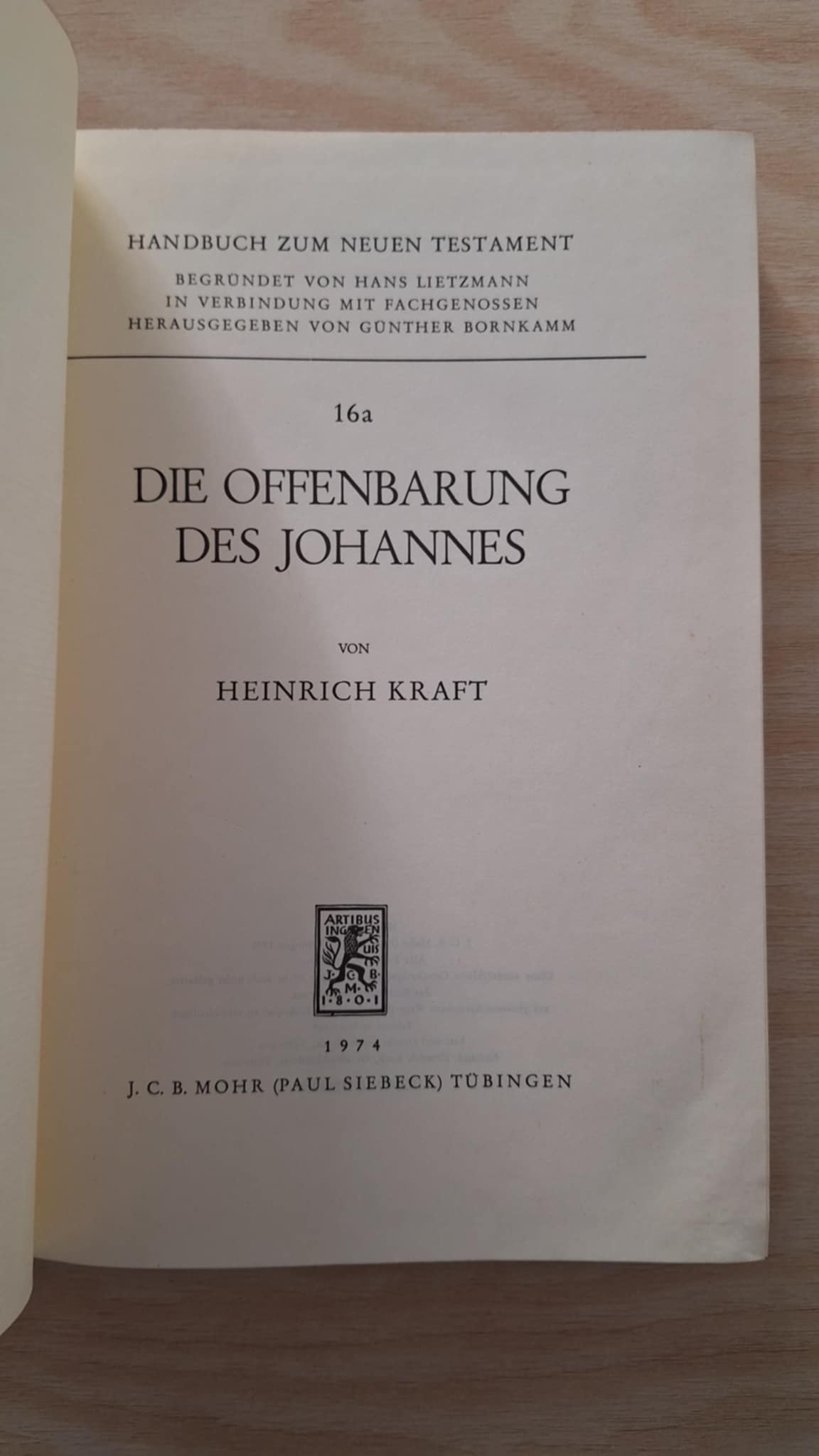 Heinrich Kraft - Die Offenbarung des Johannes 2