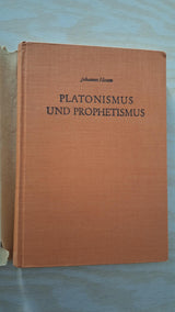Johannes Hessen - Platonismus und Prophetismus - Εξώφυλλο βιβλίου  4