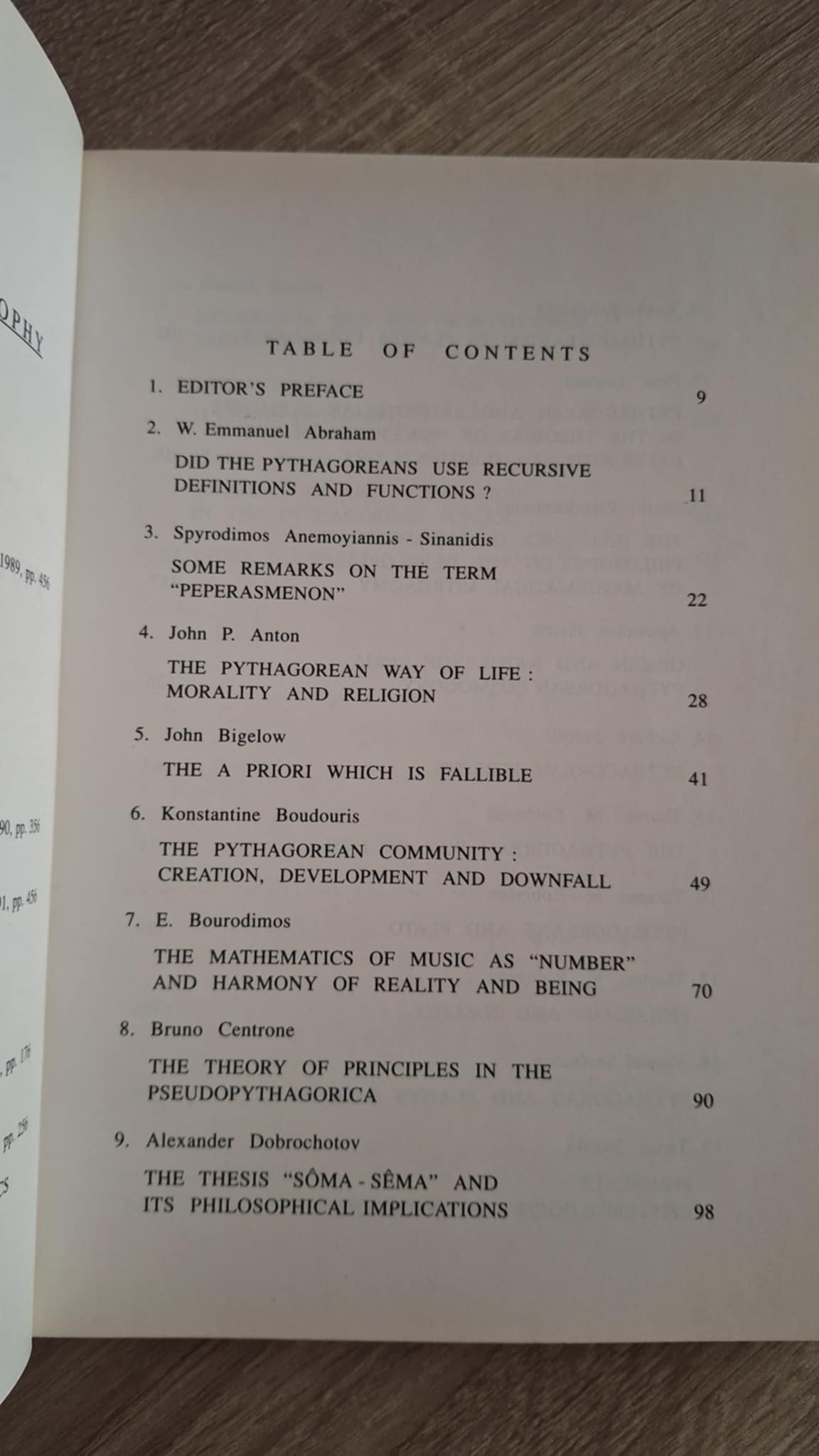 Συλλογικό - Pythagorean Philosophy (ed. K.I. Boudouris) - εξώφυλλο βιβλίου 3