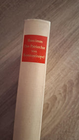 Steven Runciman - Das Patriarchat von Konstantinopel - εξώφυλλο βιβλίου 3
