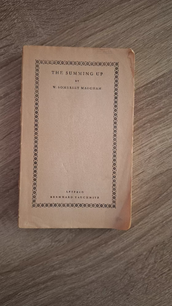 Somerset Maugham - The Summing Up - εξώφυλλο βιβλίου